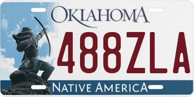 OK license plate 488ZLA