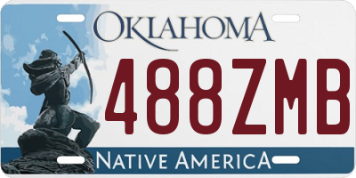 OK license plate 488ZMB