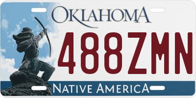 OK license plate 488ZMN