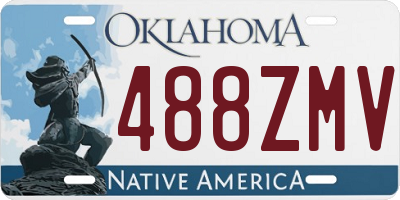 OK license plate 488ZMV