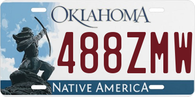 OK license plate 488ZMW