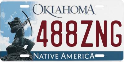 OK license plate 488ZNG