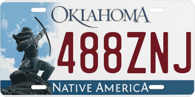 OK license plate 488ZNJ