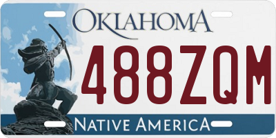 OK license plate 488ZQM
