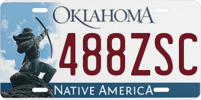 OK license plate 488ZSC