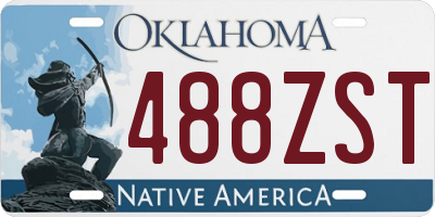 OK license plate 488ZST