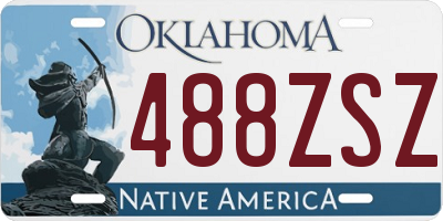 OK license plate 488ZSZ