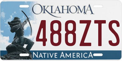 OK license plate 488ZTS