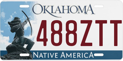 OK license plate 488ZTT