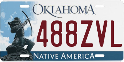 OK license plate 488ZVL