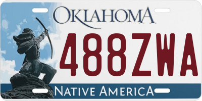 OK license plate 488ZWA