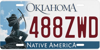 OK license plate 488ZWD