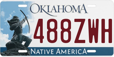 OK license plate 488ZWH