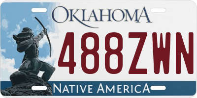 OK license plate 488ZWN