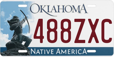 OK license plate 488ZXC