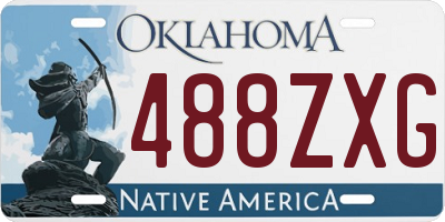 OK license plate 488ZXG