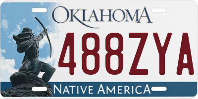 OK license plate 488ZYA