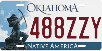 OK license plate 488ZZY