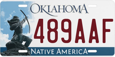 OK license plate 489AAF