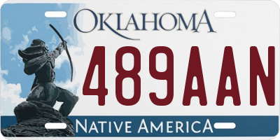 OK license plate 489AAN