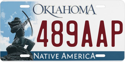 OK license plate 489AAP