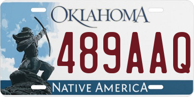 OK license plate 489AAQ