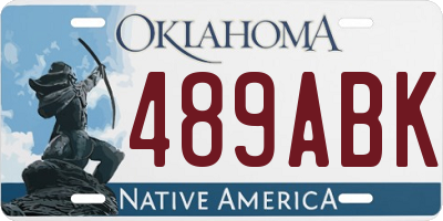 OK license plate 489ABK
