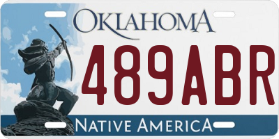 OK license plate 489ABR