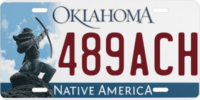 OK license plate 489ACH