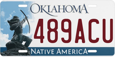 OK license plate 489ACU