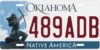 OK license plate 489ADB