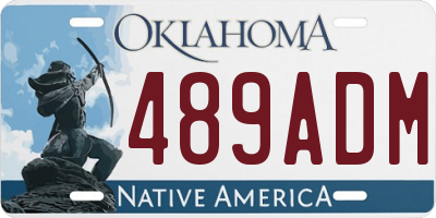 OK license plate 489ADM