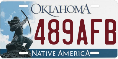 OK license plate 489AFB