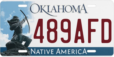 OK license plate 489AFD