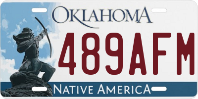 OK license plate 489AFM