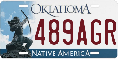 OK license plate 489AGR