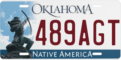 OK license plate 489AGT