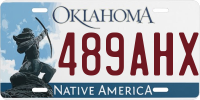 OK license plate 489AHX