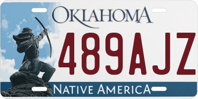 OK license plate 489AJZ