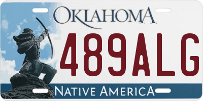 OK license plate 489ALG