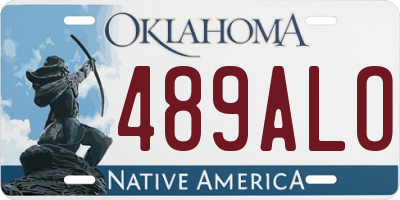 OK license plate 489ALO