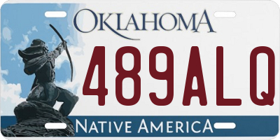 OK license plate 489ALQ