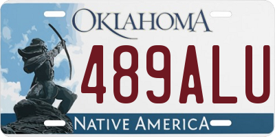 OK license plate 489ALU