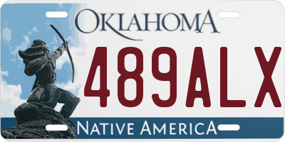 OK license plate 489ALX