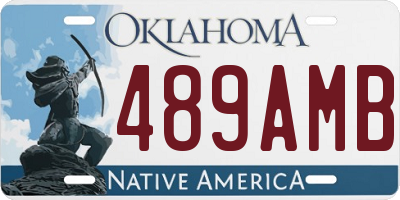 OK license plate 489AMB