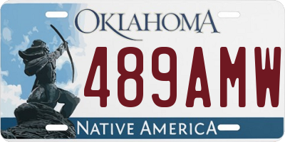 OK license plate 489AMW