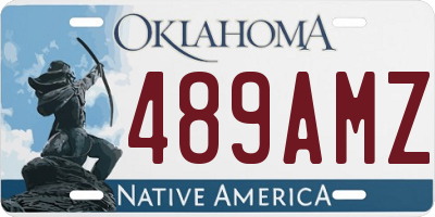 OK license plate 489AMZ