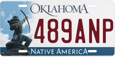 OK license plate 489ANP