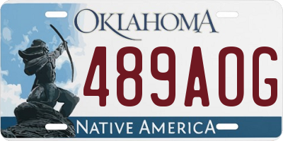 OK license plate 489AOG