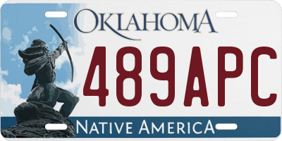 OK license plate 489APC